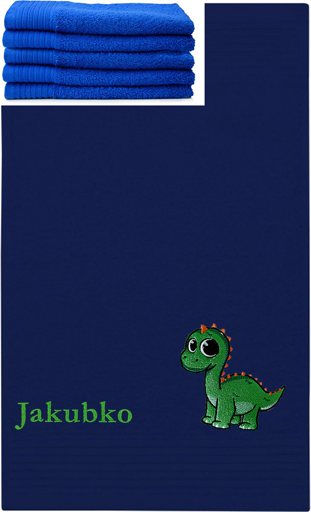 Personalizovateľný vyšívaný motív detský uterák, výšivka DINO